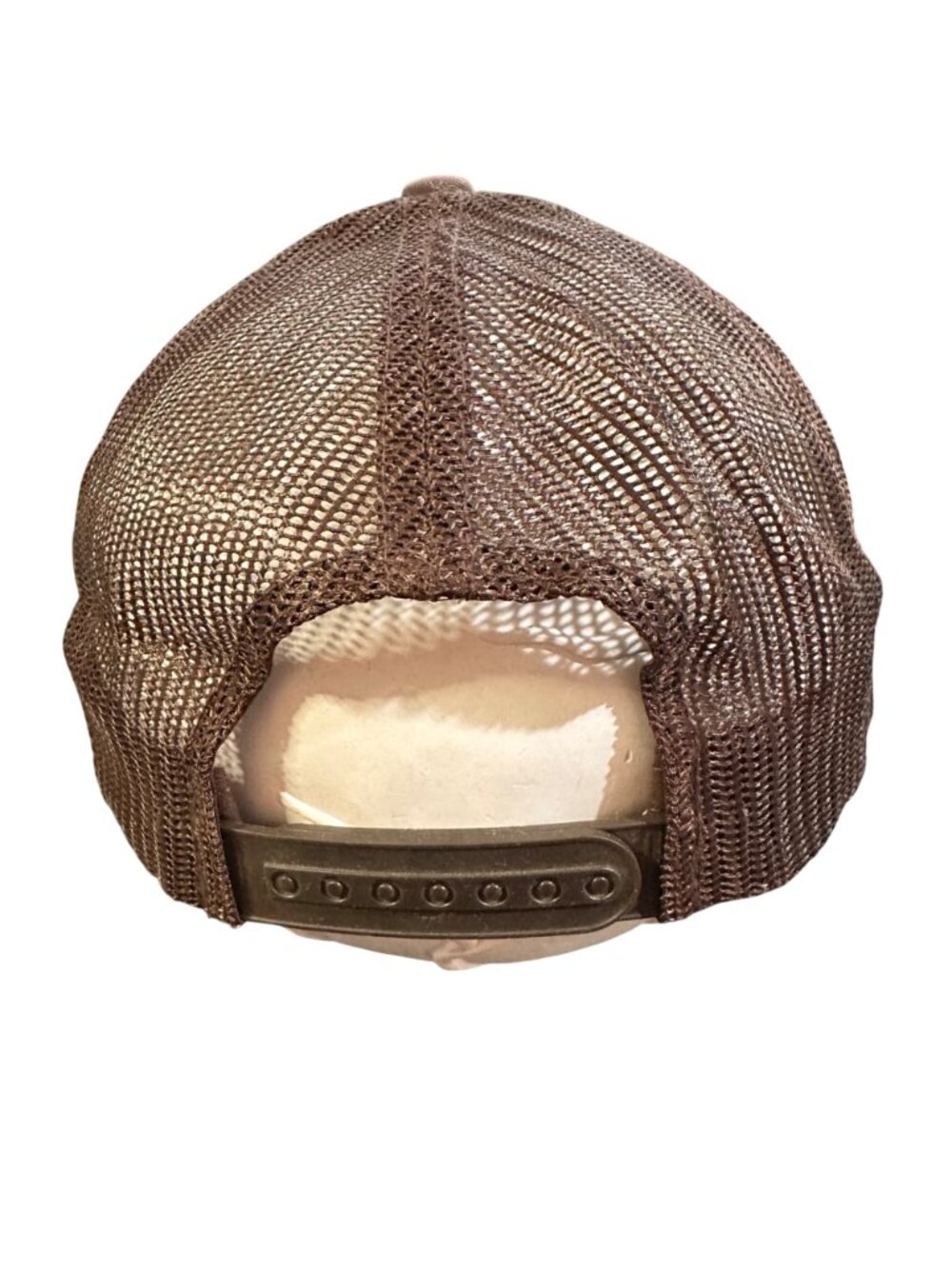 Vintage Brown Trucker Hat With Artistic Mountain & Eagle Graphic Design Adjustab - Picture 3 of 6
